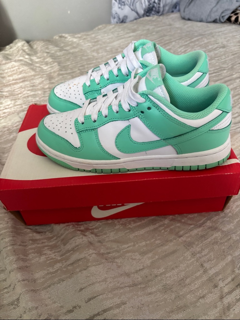 Nike Dunk Low Teal & White Low-Top Sneakers